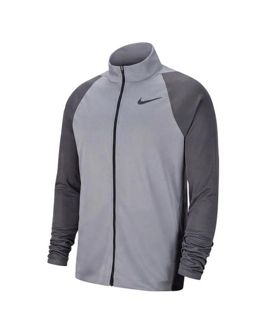 Nike Gray Logo-Print Zip-Up Jacket for men