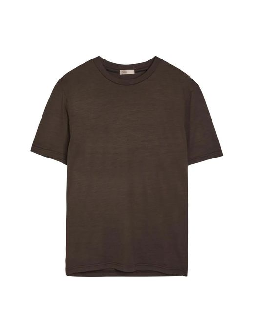 Herno Brown Short-Sleeve Crew-Neck T-Shirt for men