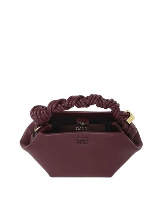 Ganni Purple Mini Bou Tote Bag