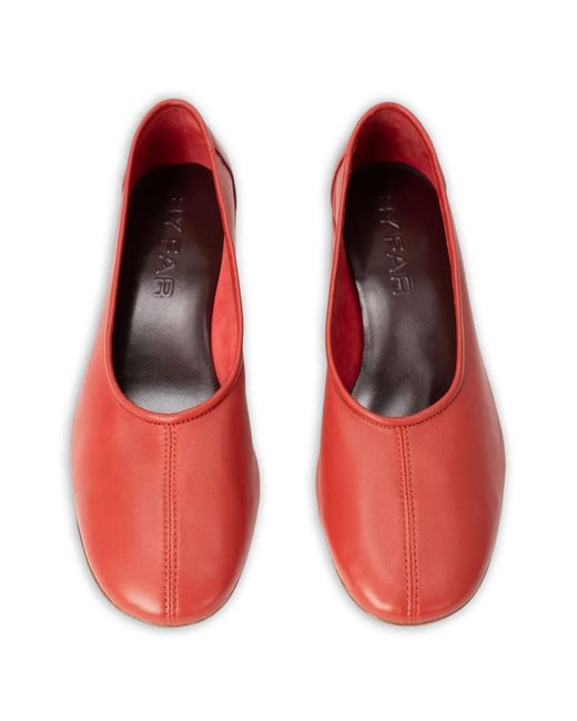 By Far Red Prudence Round-Toe Pumps