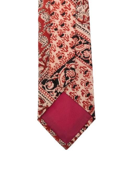 Sebago White Hebron Patterned Tie for men