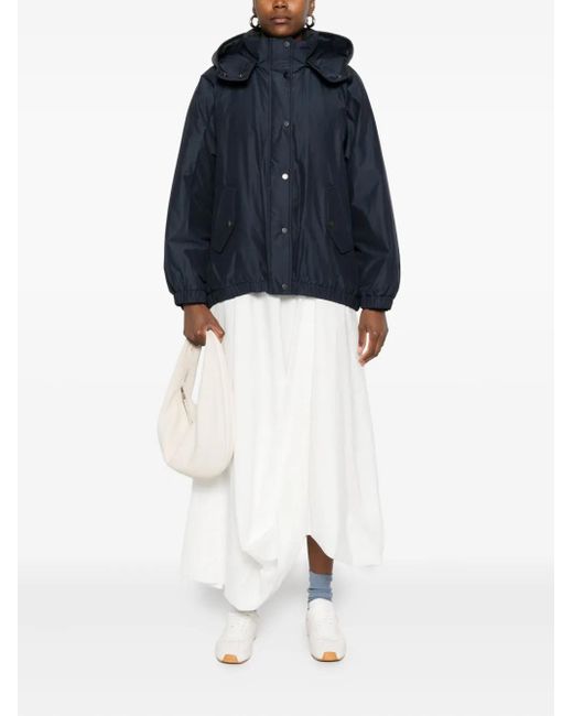 Brunello Cucinelli Blue Hooded Down Jacket