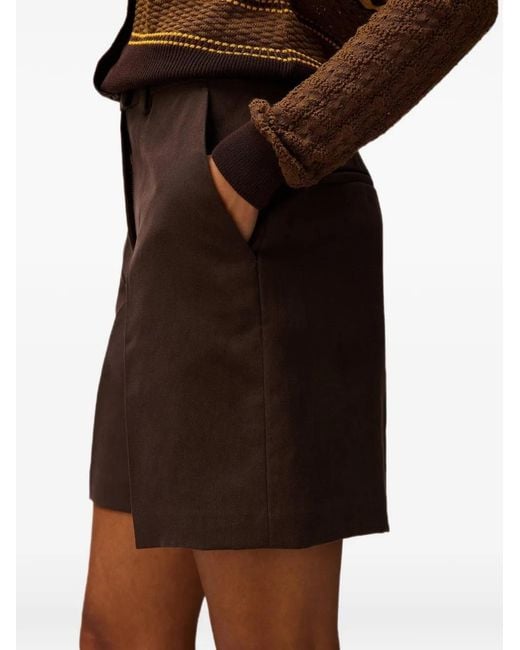 RETORI Black Tailored Linen Shorts