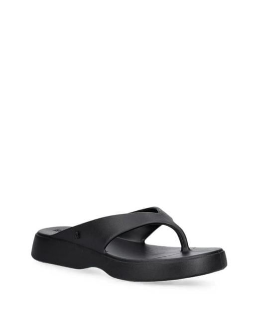 Melissa Black Logo-Plaque Flip-Flops