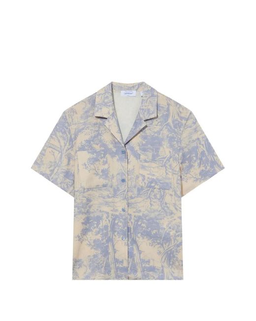 Off-White c/o Virgil Abloh Gray City Nature Graphic-Print Pajama Shirt