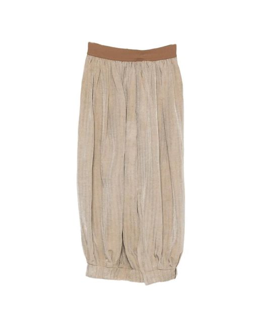 Uma Wang Natural Gwen Balloon-Hem Maxi Skirt