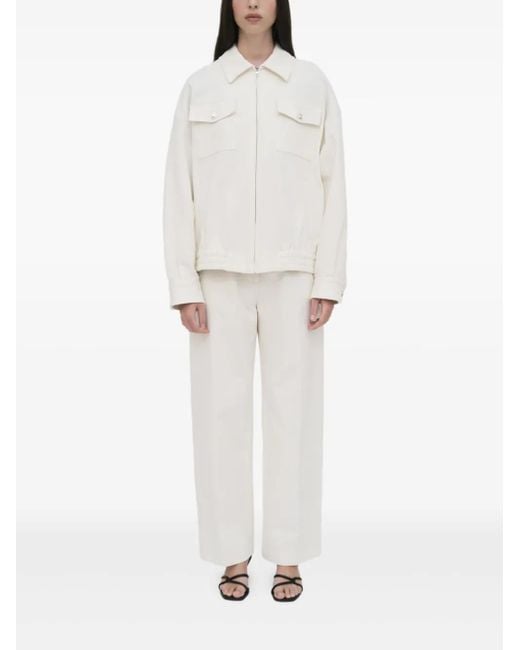 Giacca Leggera Con Zip di Rosetta Getty in White