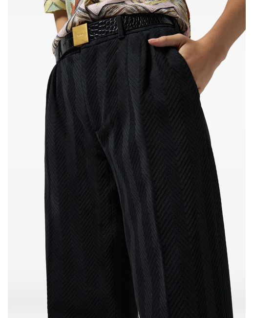 Missoni Black Herringbone Trousers