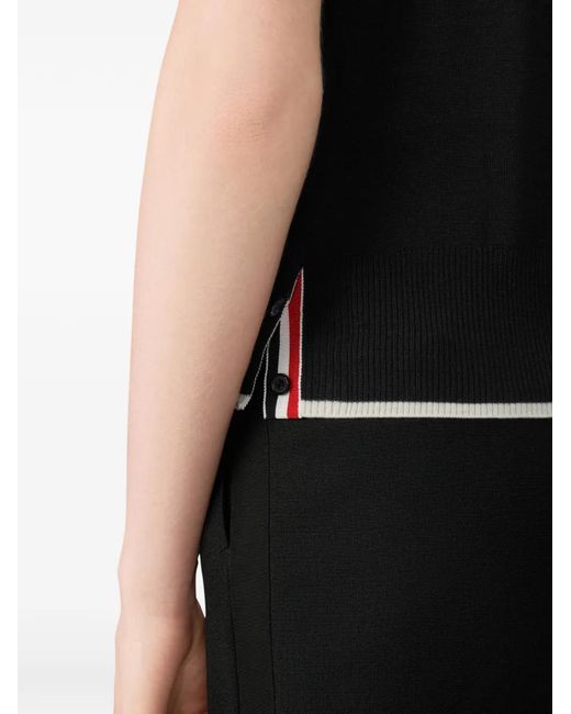 Thom Browne Black 4-Bar Short-Sleeve T-Shirt