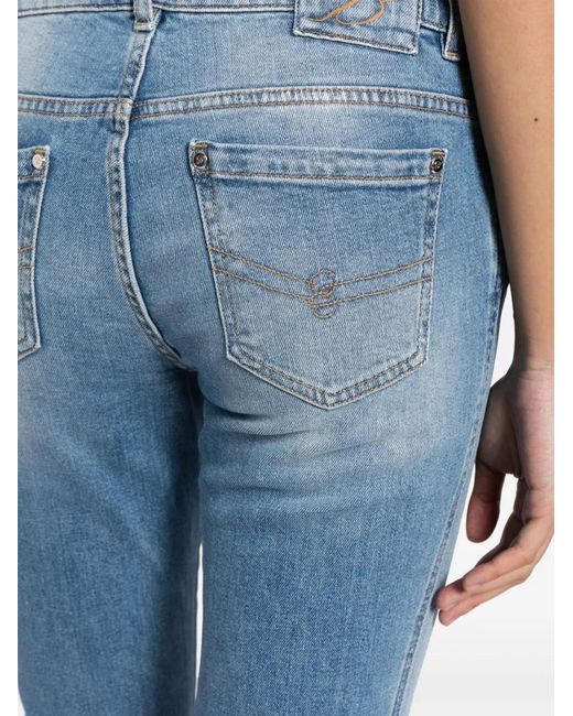 Blumarine Blue Low-Rise Bootcut Jeans