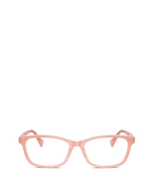 Polo Ralph Lauren Pink Rectangle-Frame Glasses