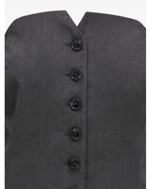 Samsøe & Samsøe Strapless Mini-Jurk Met Knopen in het Black