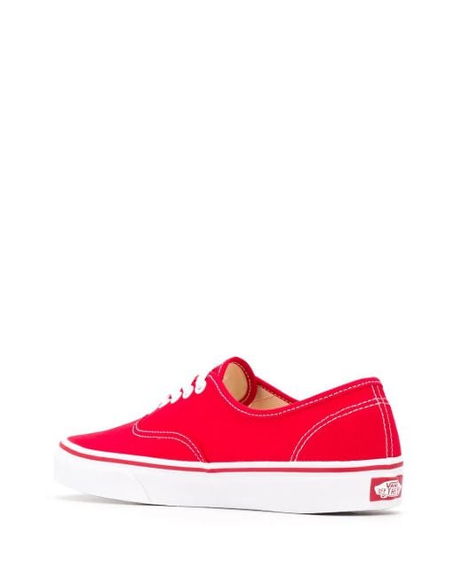 Vans Red Authentic Low-Top Sneakers