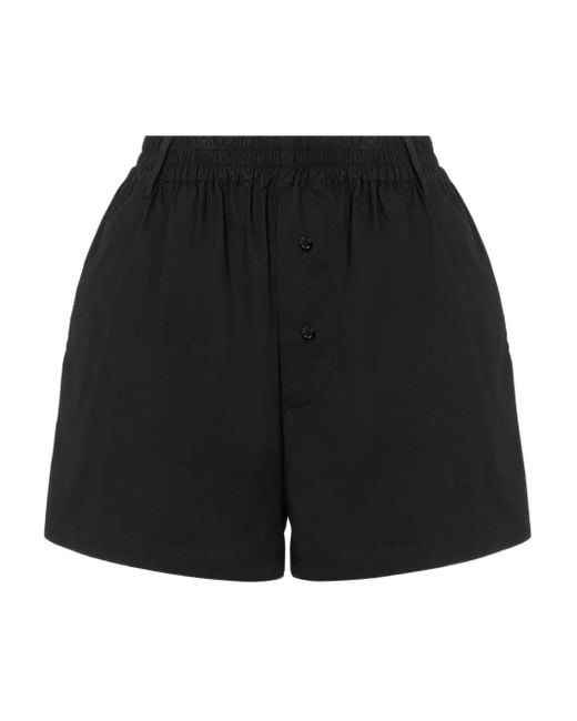 Moschino Black Button-Fastening Cotton Shorts