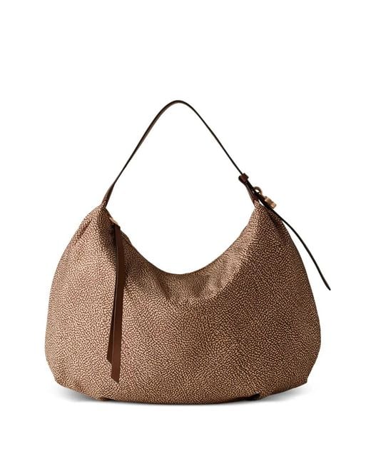 Borbonese Brown Medium Prive Shoulder Bag