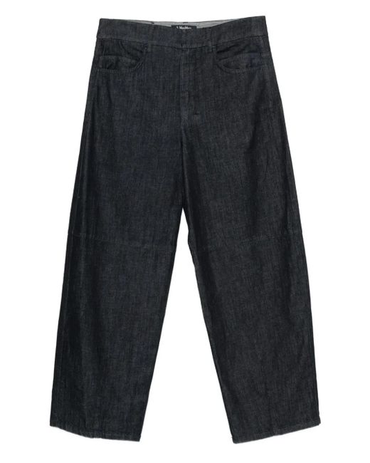 Jeans A Gamba Ampia di Max Mara in Blue