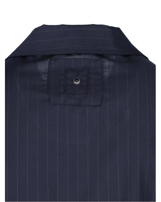White Sand Blue Striped Zip Jacket for men