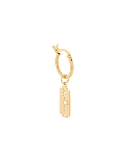 True Rocks White Razor Hoop Earring