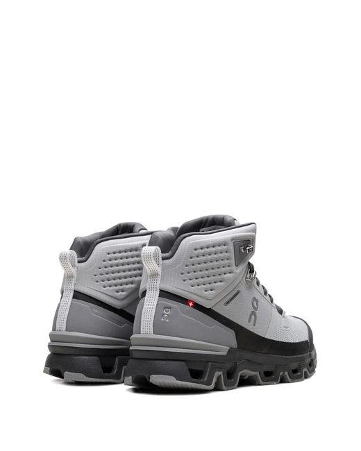 On Shoes Gray Cloudrock 2 Waterproof "Glacier Eclipse" Sneakers