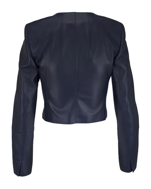Akris Blue Hasson Cropped Jacket