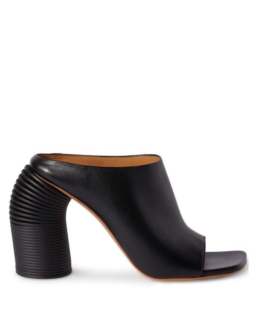 Off-White c/o Virgil Abloh Black Open-Toe Leather Sandals