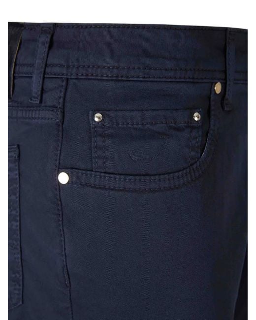 Jacob Cohen Blue Belt-Loop Jeans for men