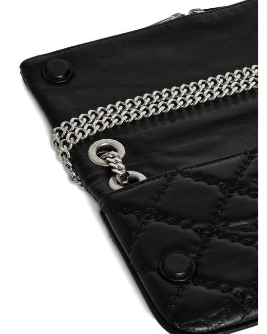 Bolso satchel Rock II con efecto acolchado Zadig & Voltaire de color Black
