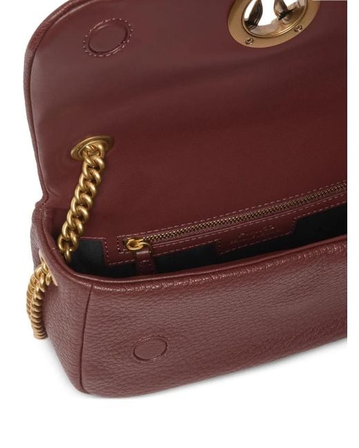 Pinko Purple Shoulder Bag Click Soft Horizontal Chain