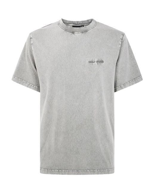 Daily Paper Gray Logo-Embroidered T-Shirt for men