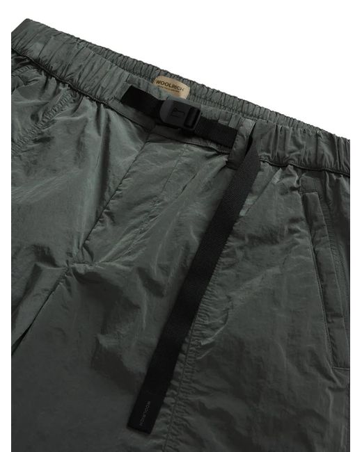 Woolrich Gray Elasticated Belted Bermuda Shorts for men
