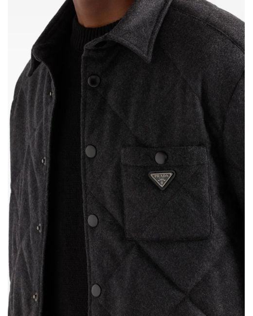 Prada Kaschmir Steppjacke in Black für Herren