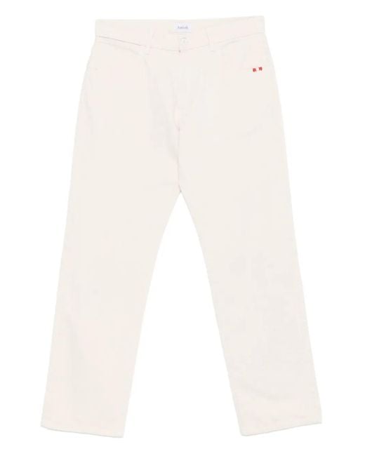 メンズ AMISH James エンブロイダリージーンズ White