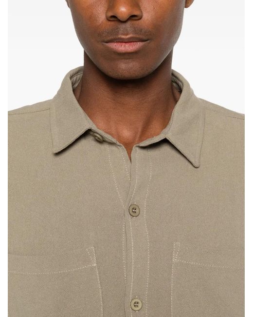 Imperial Natural Short-Sleeves Patch-Pockets Shirt for men