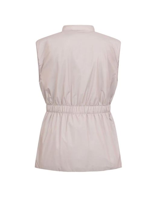 Moorer Pink Zip Quilted Jacket