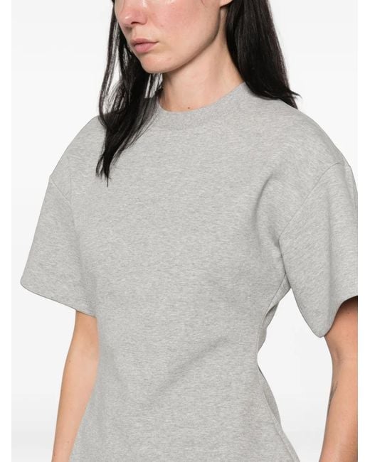 LA PISCINE Gray Fitted Short-Sleeve T-Shirt