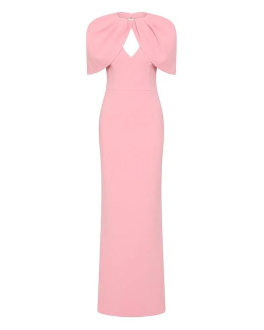 Rebecca Vallance Pink Xena Abendkleid Mit Schlüssellochausschnitt