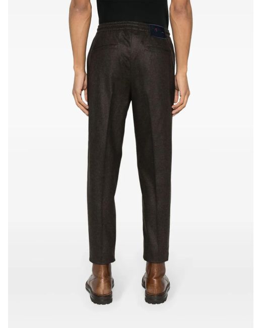 メンズ Kiton クロップド ストレートパンツ Black