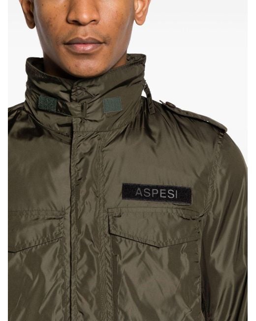 Aspesi Green Minifield Hooded Jacket for men
