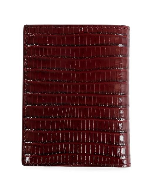 Tom Ford Red Lizard-Effect Clutch Bag for men