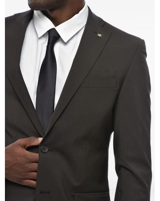 Corneliani Black Single-Breasted Slim-Fit Suit for men