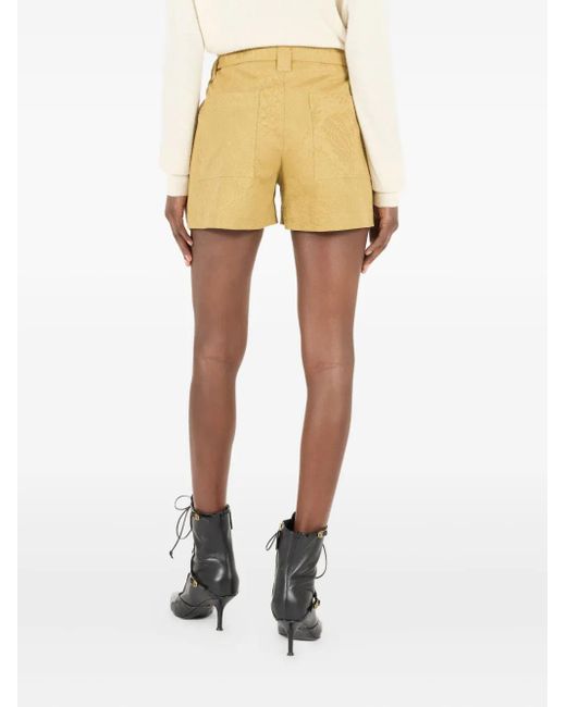 Roberto Cavalli パイソンパターン ショートパンツ Yellow