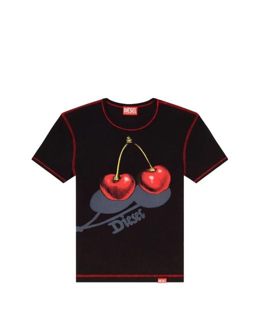 DIESEL Black Sv-T-Ele-Cher T-Shirt