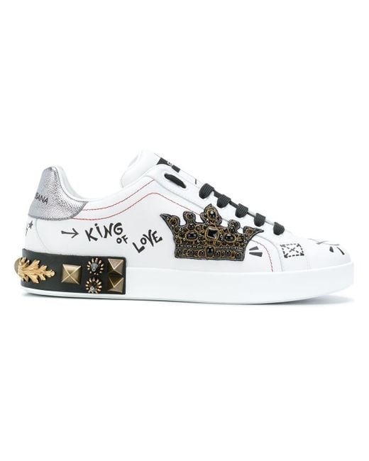 Dolce & Gabbana King Of Love Sneakers in White for Men | Lyst