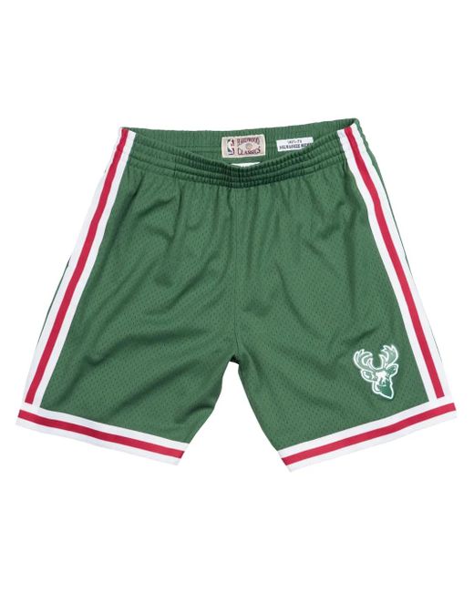 Mitchell & Ness Green 1971/72 Milwaukee Bucks Swingman Shorts for men