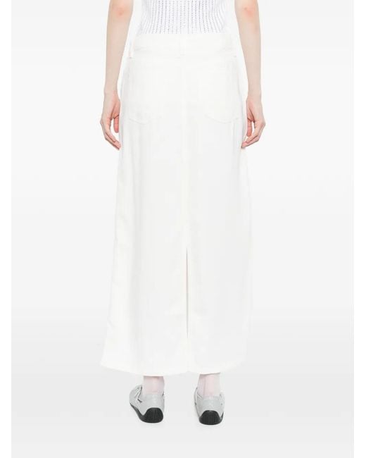 JNBY White A-Line Maxi Skirt