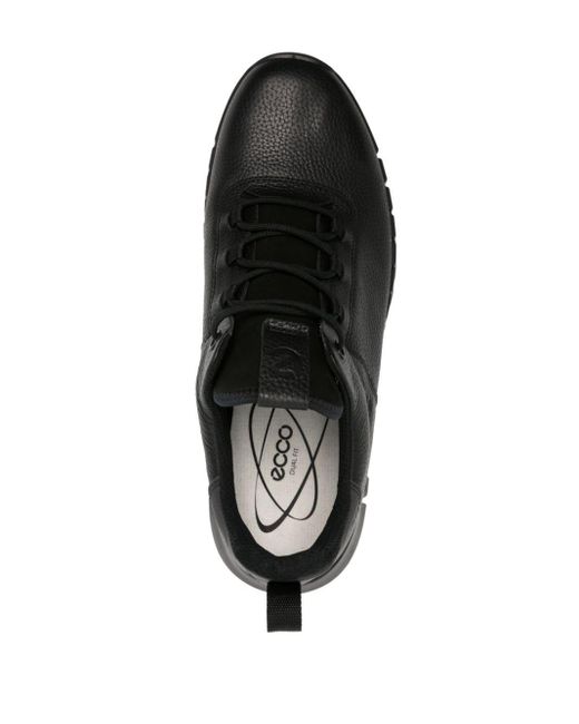 Ecco Black Gruuv Waterproof Leather Sneakers for men