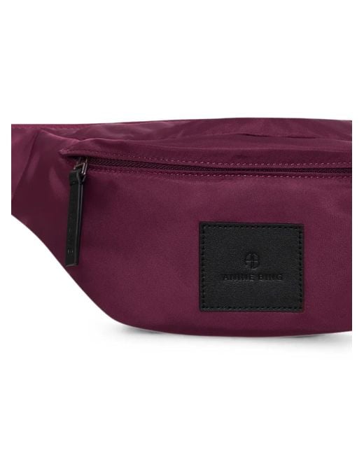 Anine Bing Purple Leon Small Waist Bag Nylon