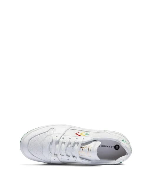Leandro Lopes White Tony Arrow-Detail Leather Sneakers