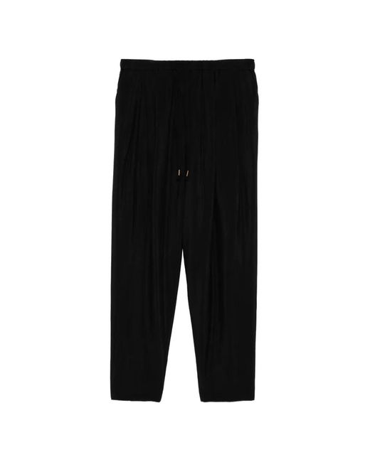 CALMLENCE Black Tapered Trousers for men