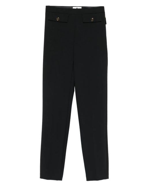 Elisabetta Franchi Black Slim-Fit Tailored Trousers